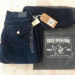 TRUE RELIGION SUPER SKINNY SWAROVSKI CRYSTAL JEANS